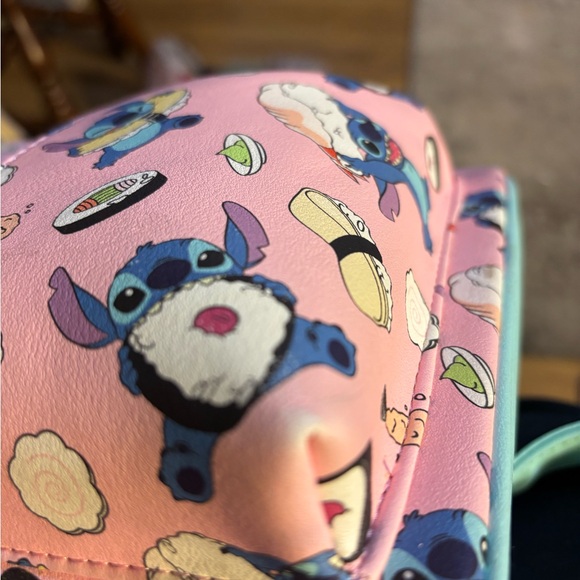 Loungefly Pink Stitch Disney Mini Backpack Bag - Picture 3 of 7